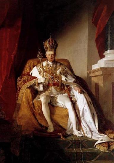 Friedrich von Amerling Emperor Franz I of Austria in his Coronation Robes oil painting image